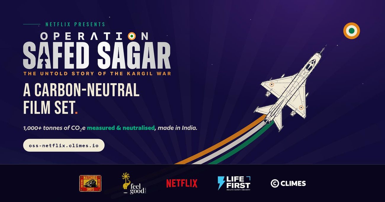 Operation Safed Sagar, a Netflix series production measured and offset with Climes